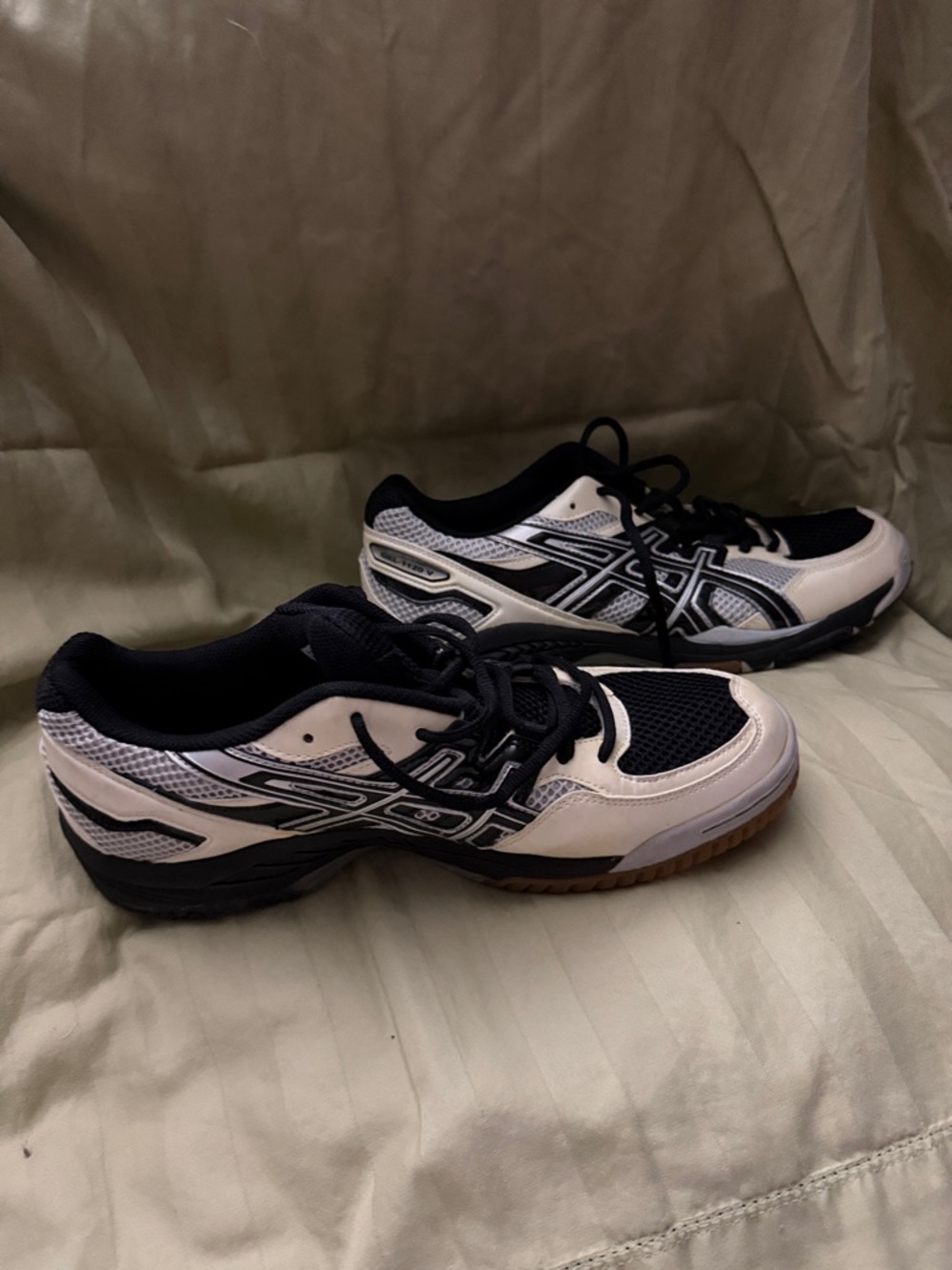 Asics Women's Black White Athletic Shoes